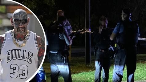 Notorious bikie stabbed in neck during Kings Park brawl.